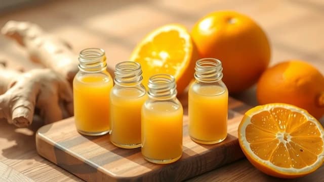 Enkelt ingefära shot recept med gurkmeja och citron