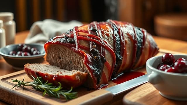 Köttfärslimpa med bacon som blir saftig och frasig